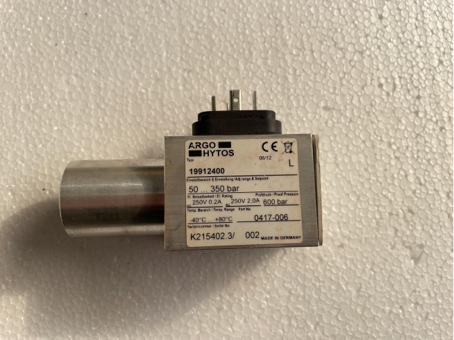 Argo Hytos Typ. 19912400 - Pressure Switch 600 Bar 