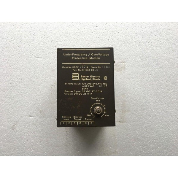 Basler Electric UFOV 260A Under Frequency / Over Voltage Protective Module