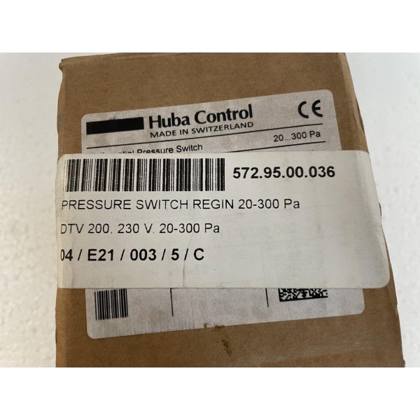 HUBA CONTROL Type 604 Differential Pressure Switch 604.9010020 20-300 Pa DTV200