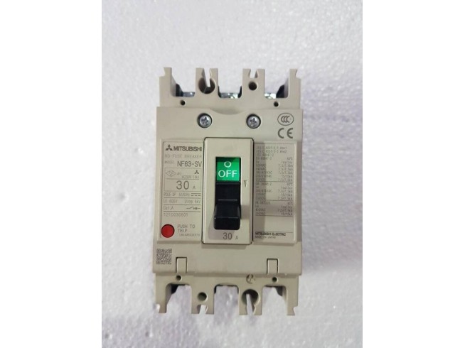 Mitsubishi MCB No-Fuse Breaker NF63-SV 30AMP 600V 3 POLE MCB