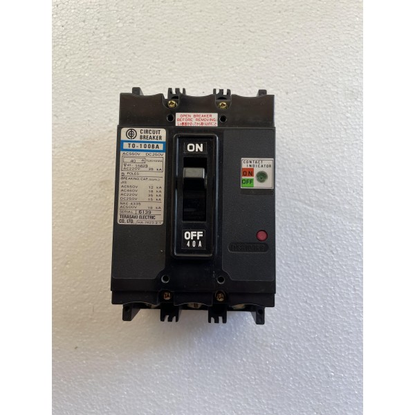 Terasaki TO-100BA 40AMP AC 550 V & DC 250 VCircuit Breaker MCB