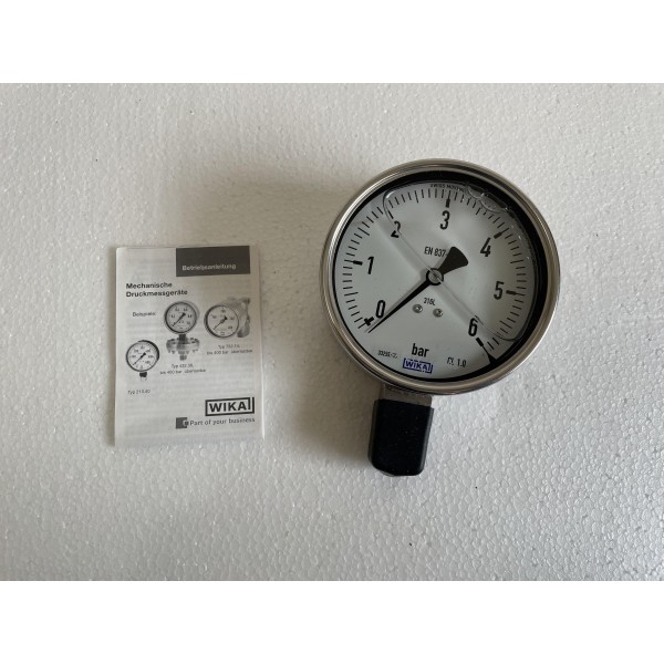 Wika en EN837-1 CL. 1.0 pressure gauge 0-6 bar 