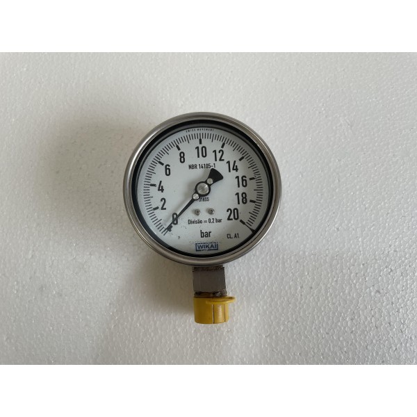 Wika en NBR14105-1 CL.A1 pressure gauge 0-20 bar