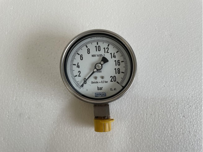 Wika en NBR14105-1 CL.A1 pressure gauge 0-20 bar