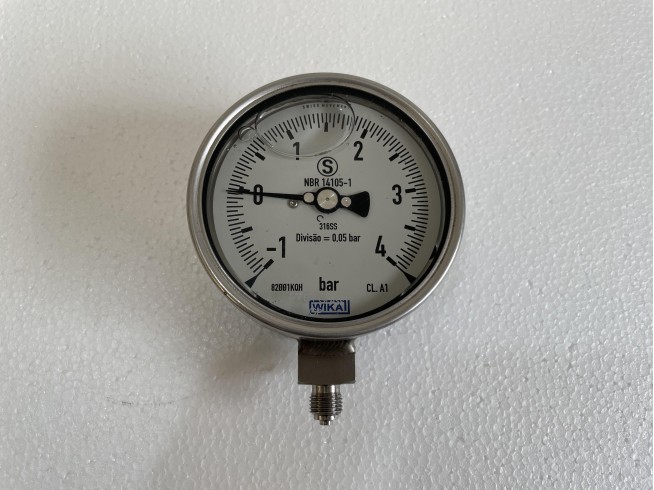 Wika en NBR14105-1 CL.A1 pressure gauge -1 - 4 bar