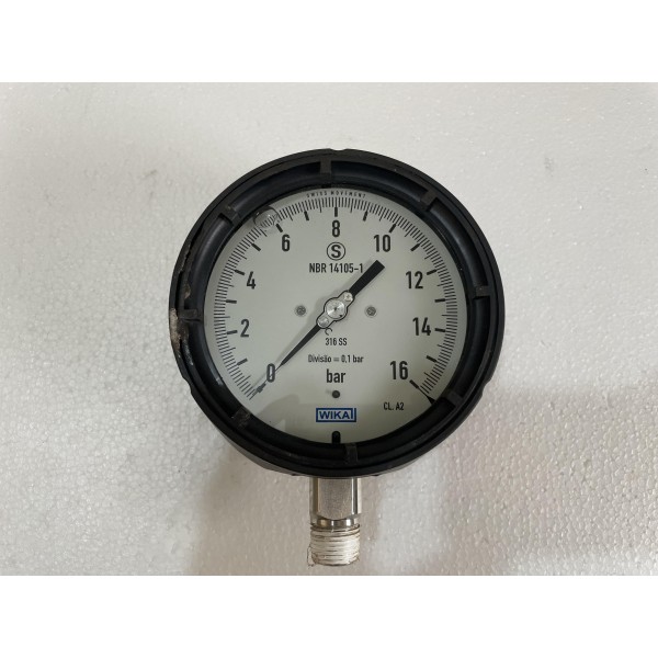 Wika en NBR14105-1 CL.A2 pressure gauge 0-16 bar