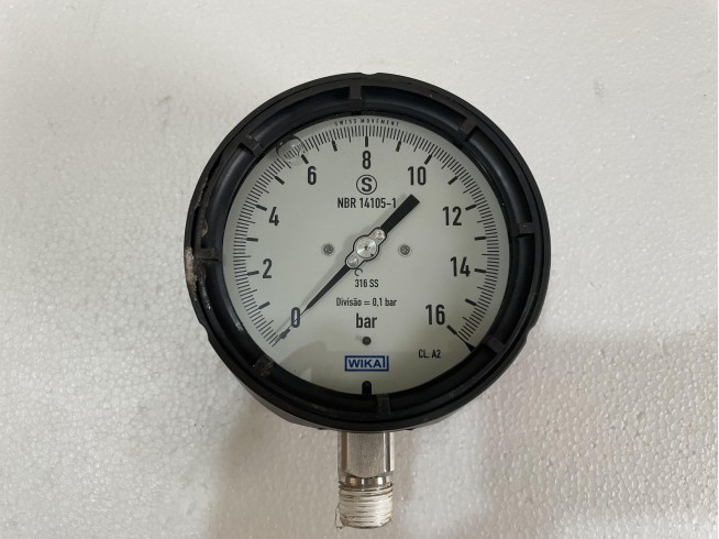 Wika en NBR14105-1 CL.A2 pressure gauge 0-16 bar